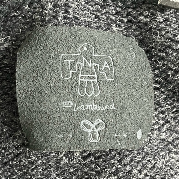 Aritzia TNA | 100%  Lambswool Cabincore Zip Up Cardigan Sweater Size Small - Picture 7 of 10